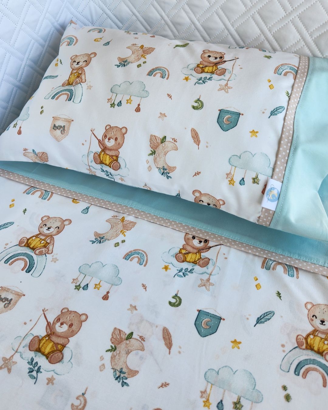 Set de Sábanas para Colecho 3 Piezas Diseño Ositos