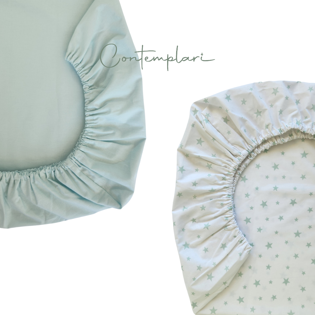 Set de 2 Sábanas Bajeras para colecho Mini Estrellas