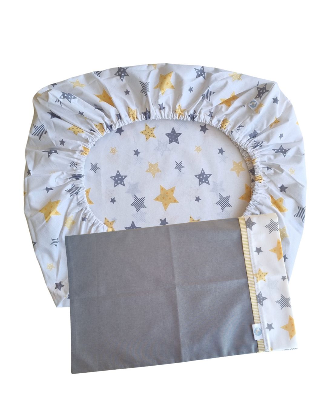 Sabana Bajera Colecho y Funda de Almohada Diseño Estrellas