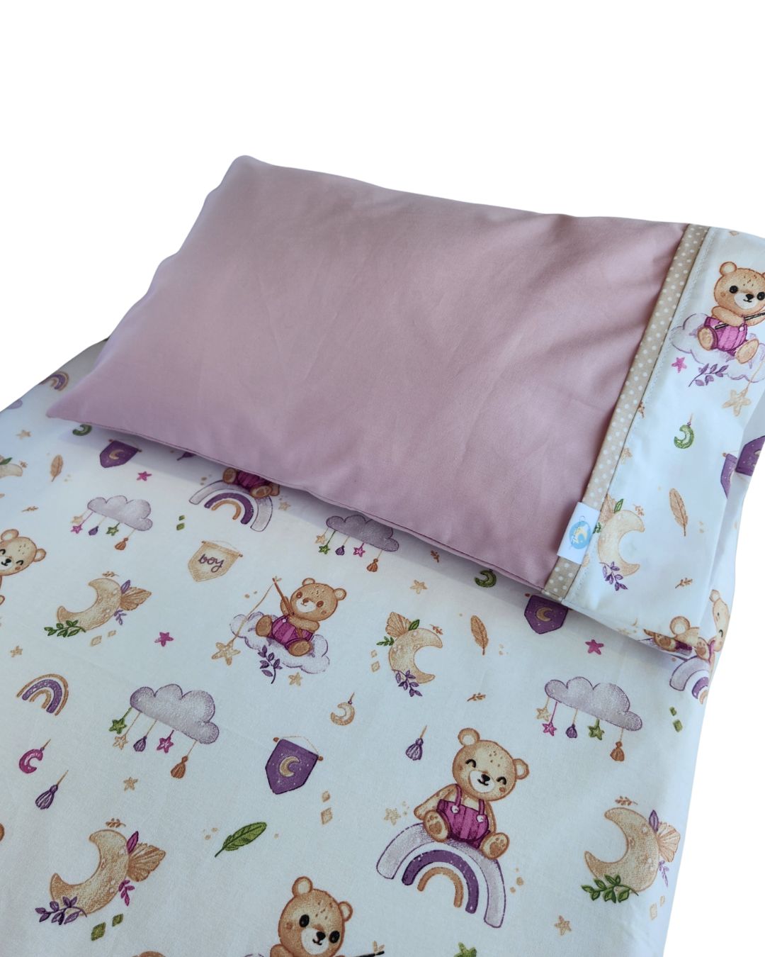 Sabana Bajera Colecho y Funda de Almohada Diseño Ositos