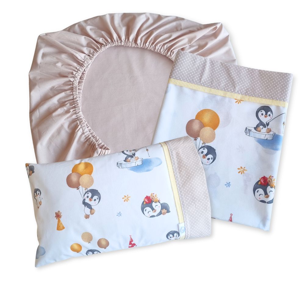 Set Colecho 3 Piezas - Animales Tiernos: Pingüinos
