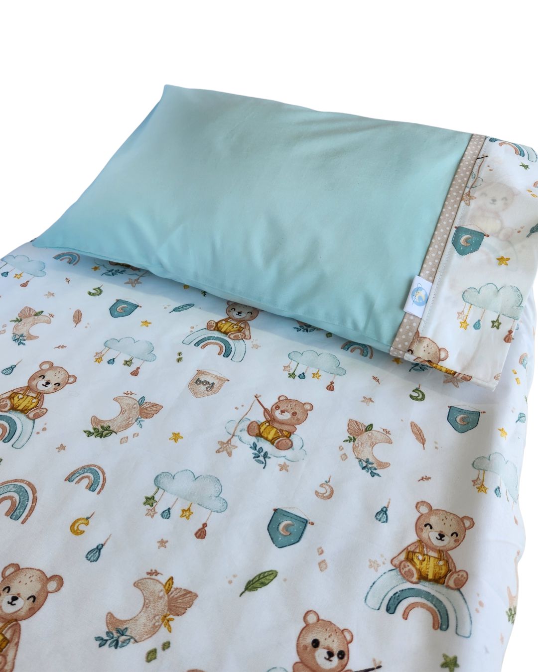 Sabana Bajera Colecho y Funda de Almohada Diseño Ositos