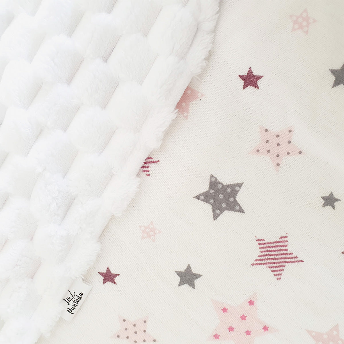 Frazada de Bebé Suave de Algodón 75 Cm X 75 Cm Diseño de Estrellas