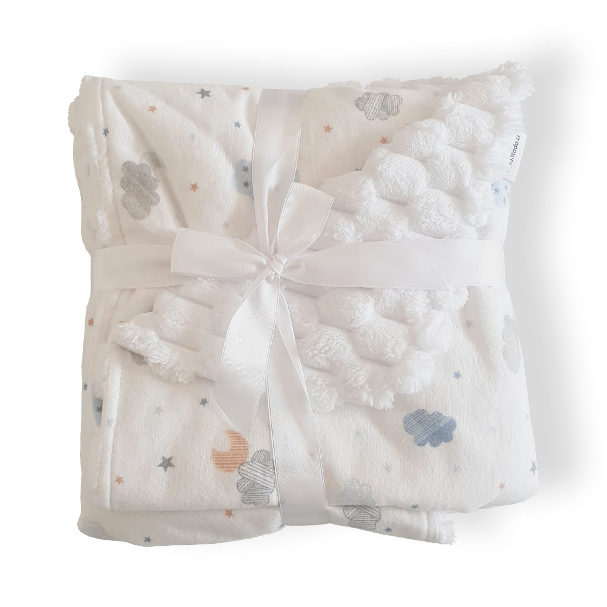 Frazada de Bebé Suave de Algodón 75 Cm X 75 Cm Diseño de Nubes