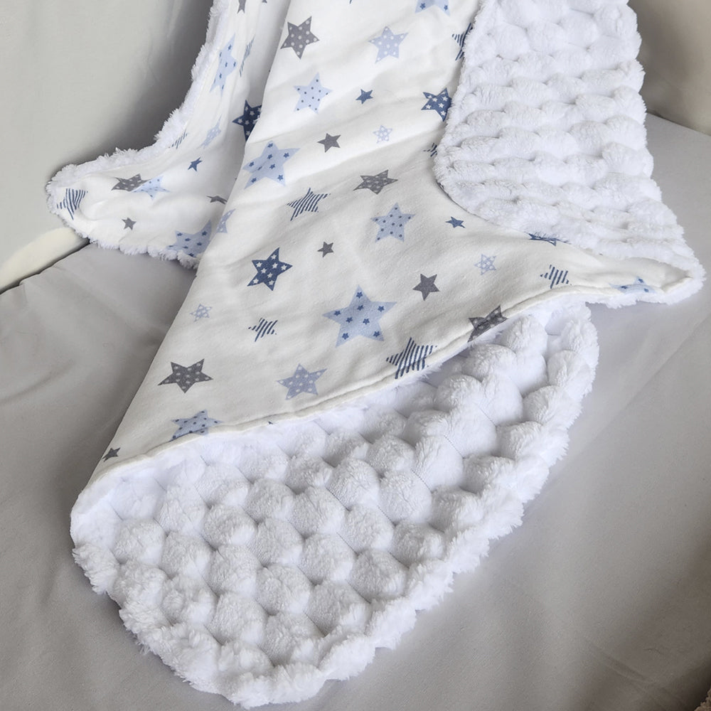 Frazada de Bebé Suave de Algodón 75 Cm X 75 Cm Diseño de Estrellas