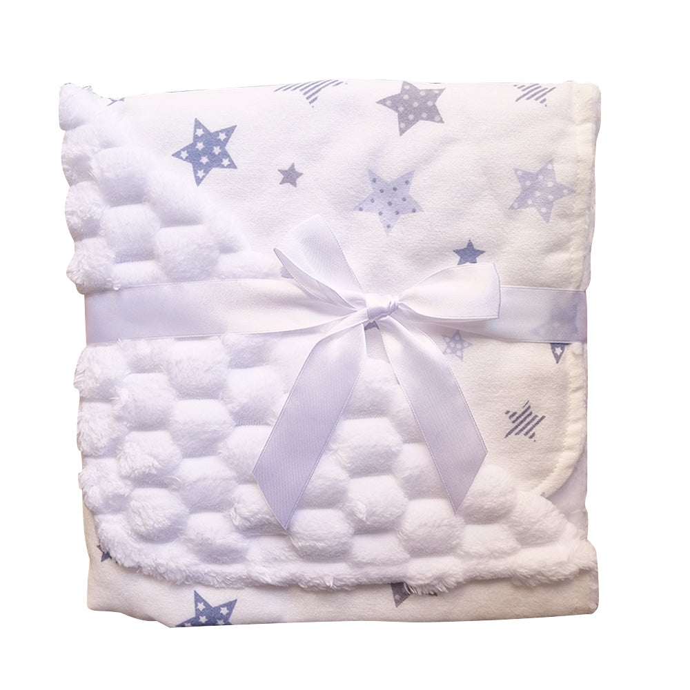 Frazada de Bebé Suave de Algodón 75 Cm X 75 Cm Diseño de Estrellas