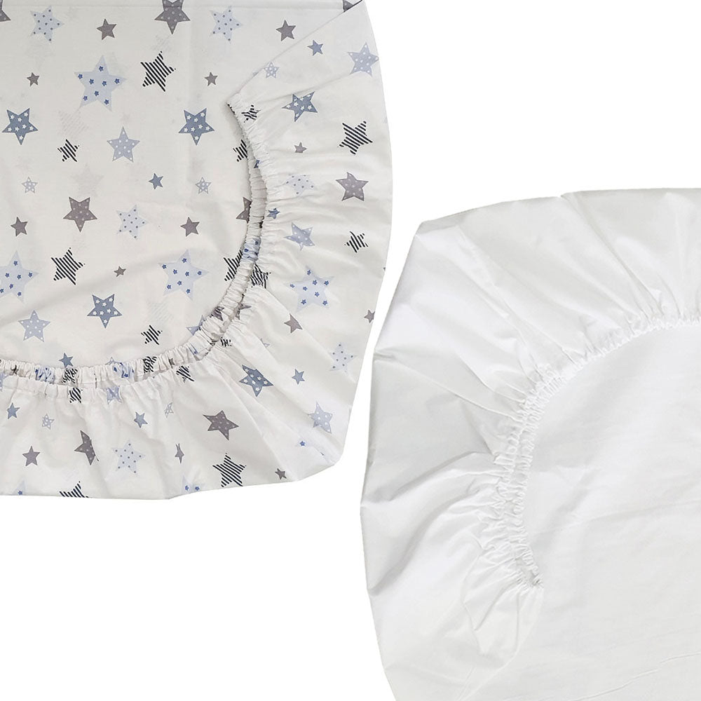 Set de 2 Sábanas Bajeras para colecho Diseño Estrellas