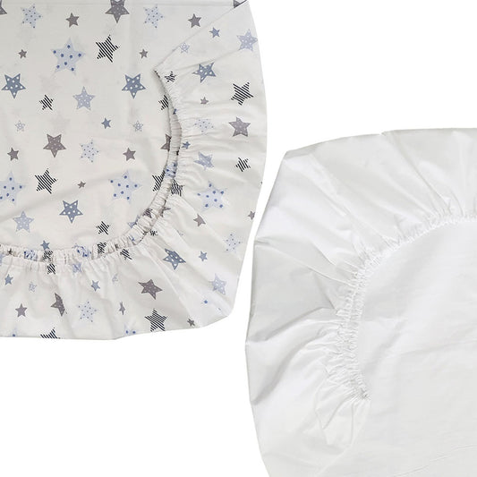 Set de 2 Sábanas Bajeras para colecho Diseño Estrellas