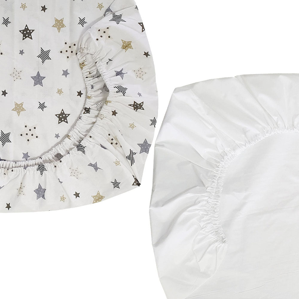 Set de 2 Sábanas Bajeras para colecho Diseño Estrellas