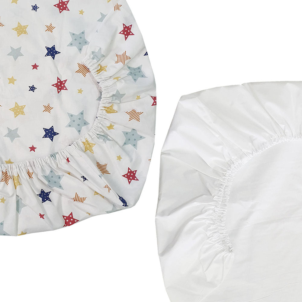 Set de 2 Sábanas Bajeras para colecho Diseño Estrellas