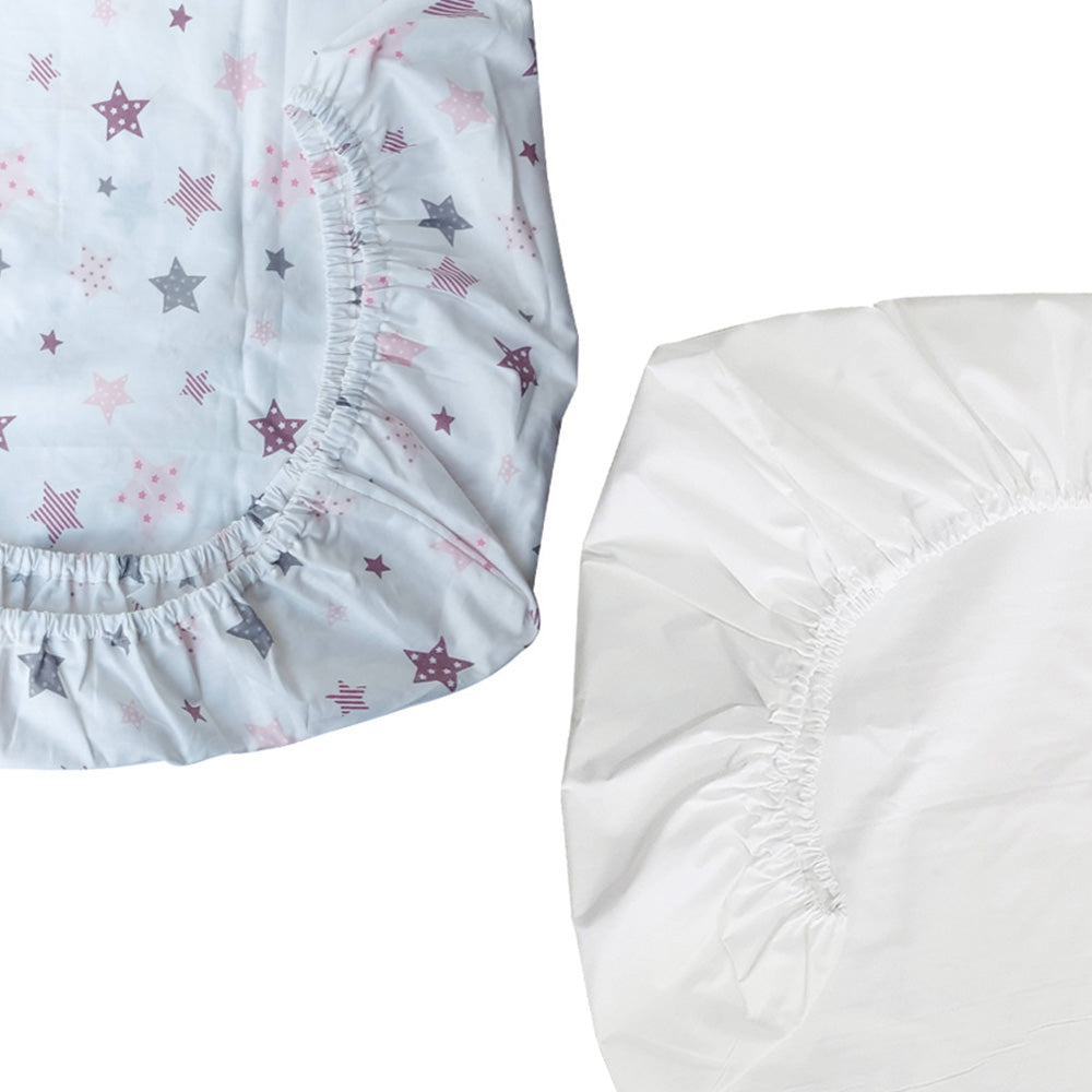 Set de 2 Sábanas Bajeras para colecho Diseño Estrellas