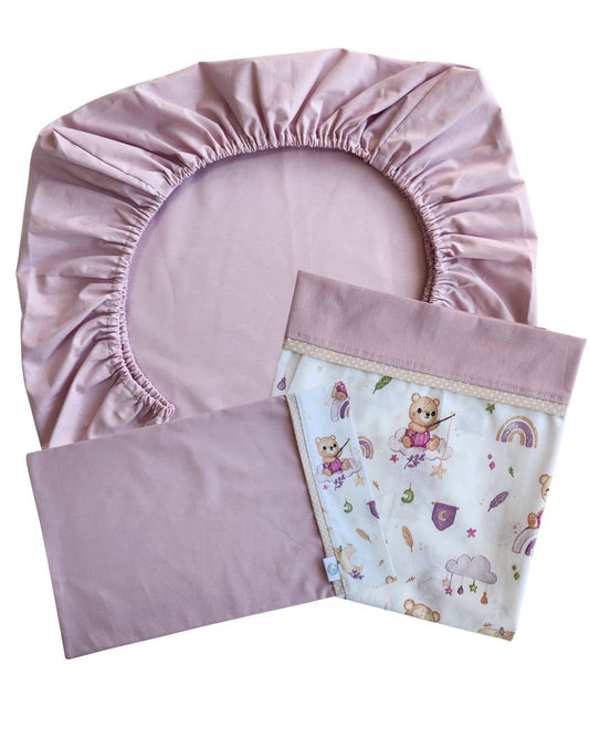 Set de Sábanas para Colecho 3 Piezas Diseño Ositos