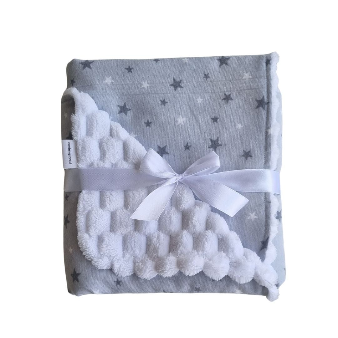 Frazada de Bebé Suave de Algodón 75 Cm X 75 Cm Diseño Mini Estrellas