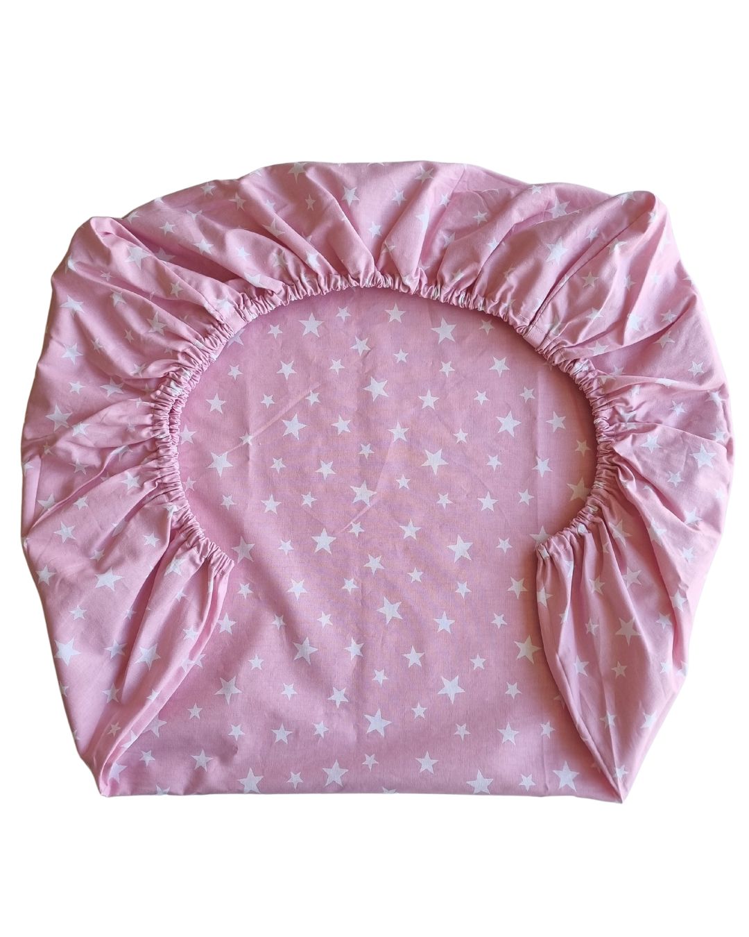 Lindo Set de 2 Sábanas Bajeras para cuna Pack and Play Estrellas Blancas