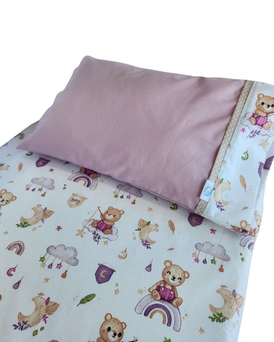 Sabana Bajera Colecho y Funda de Almohada Diseño Ositos