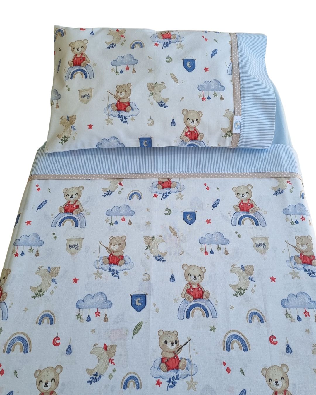 Set de Sábanas para Colecho 3 Piezas Diseño Ositos