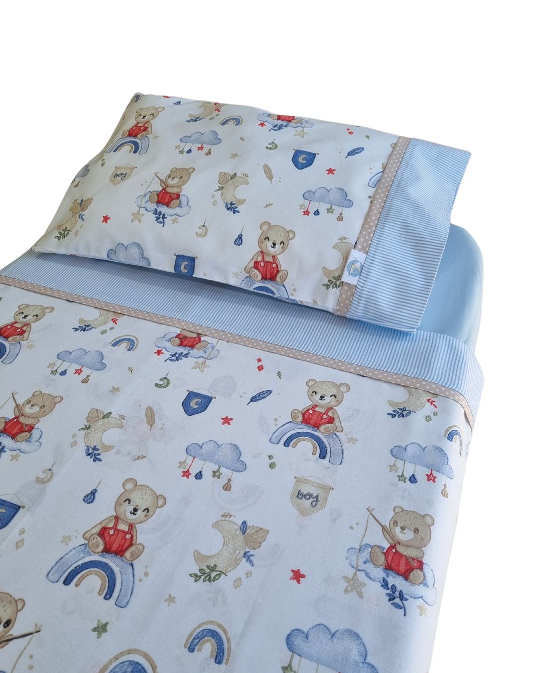 Set de Sábanas para Colecho 3 Piezas Diseño Ositos