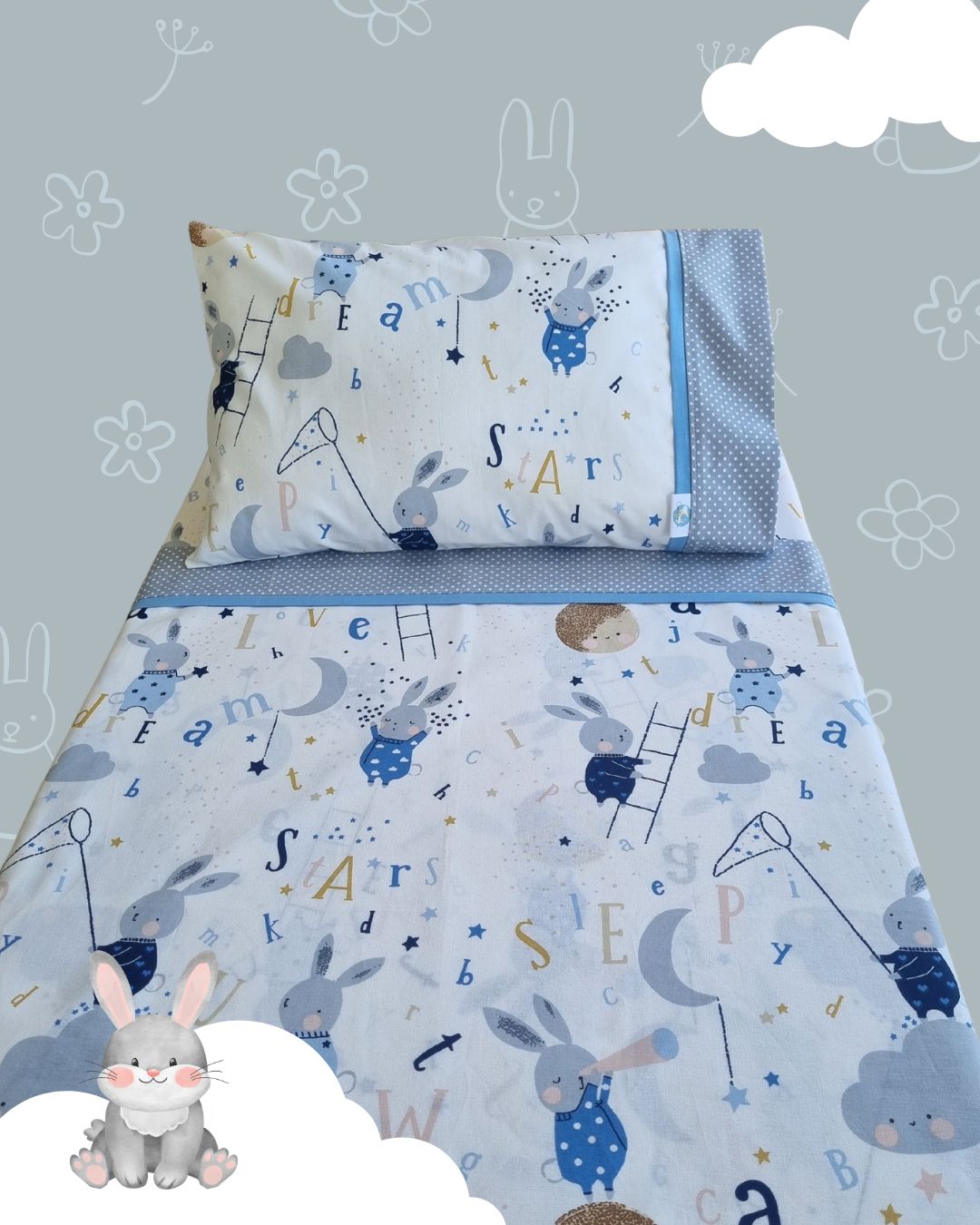 Set Colecho 3 Piezas - Animales Tiernos: Conejitos