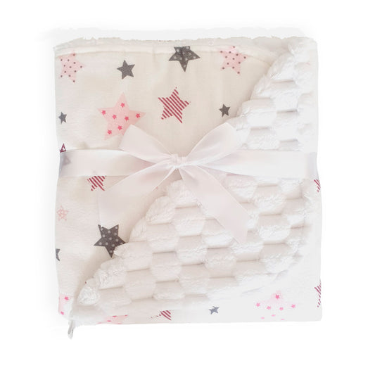 Frazada de Bebé Suave de Algodón 75 Cm X 75 Cm Diseño de Estrellas