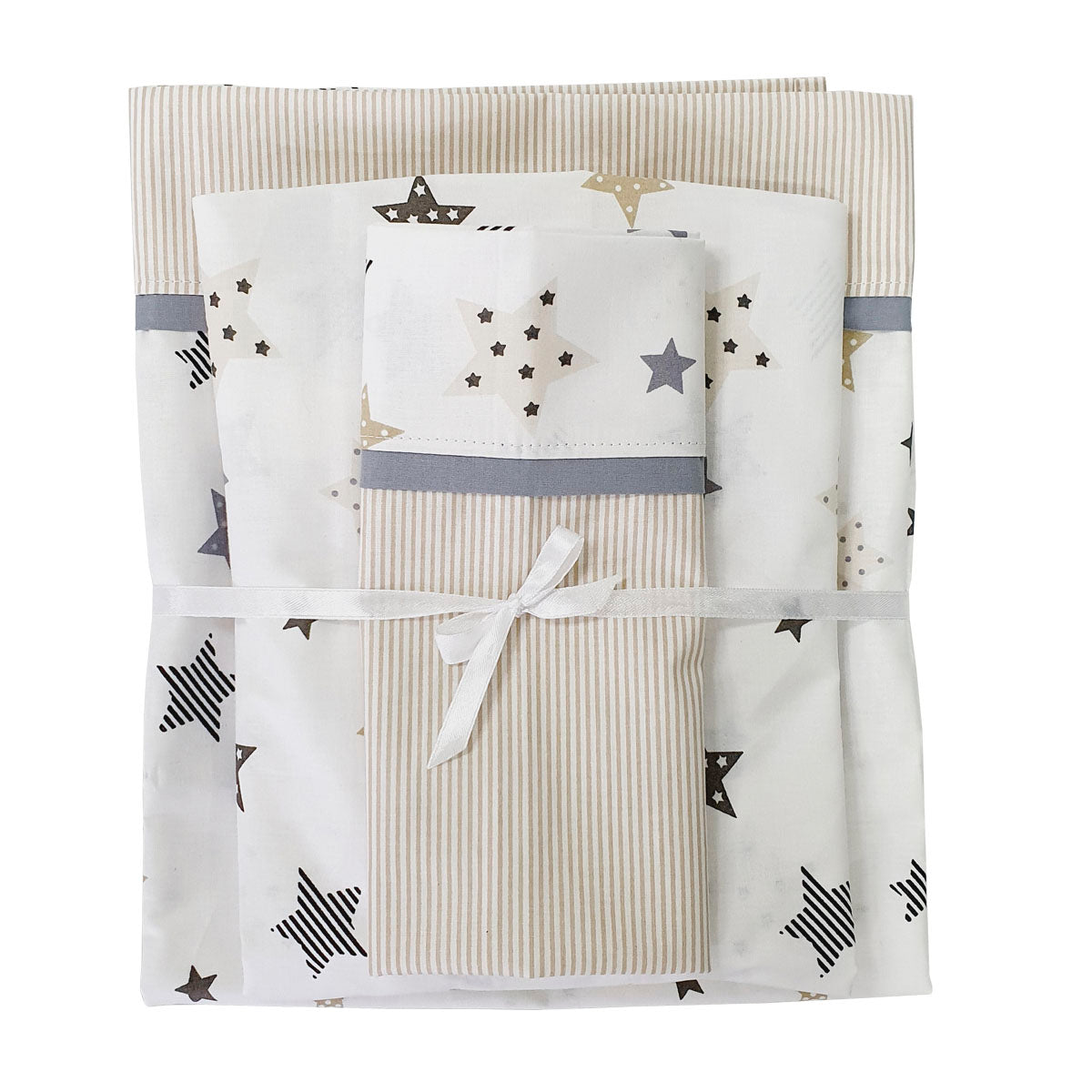 Set de Sábanas para Colecho 3 Piezas Diseño Estrellas