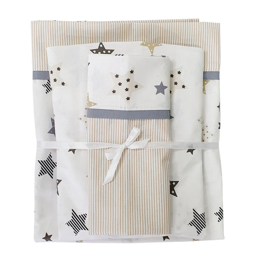 Set de Sábanas para Colecho 3 Piezas Diseño Estrellas