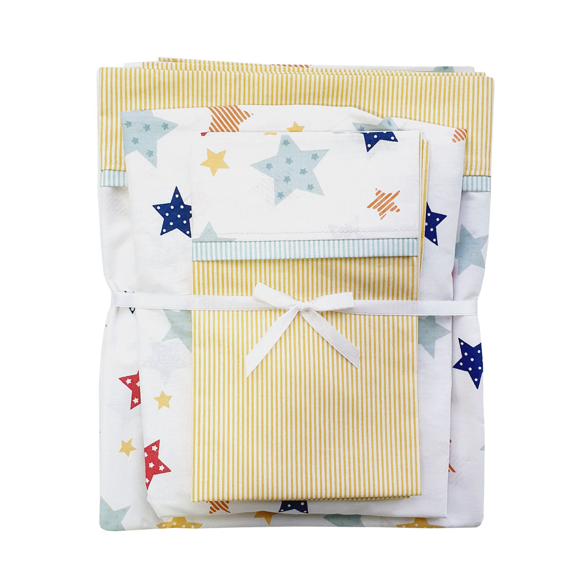 Set de Sábanas para Colecho 3 Piezas Diseño Estrellas