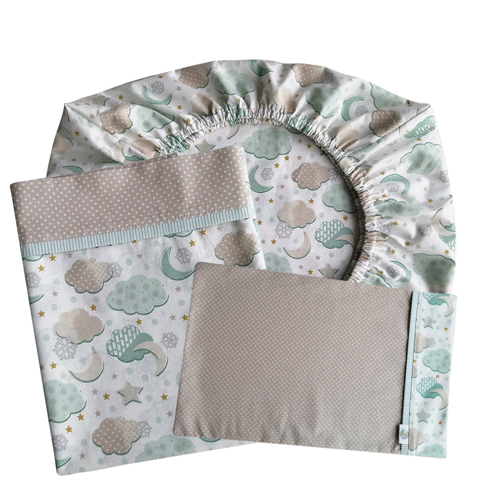 Set de Sábanas para Colecho 3 Piezas Diseño Invierno